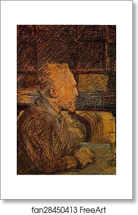 Free art print of Portrait of Vincent Van Gogh by Henri De Toulouse-Lautrec