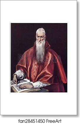 Free art print of St. Jerome as Cardinal by El Greco