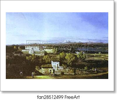 Free art print of View with the Villa Melzi d'Eril by Bernardo Bellotto