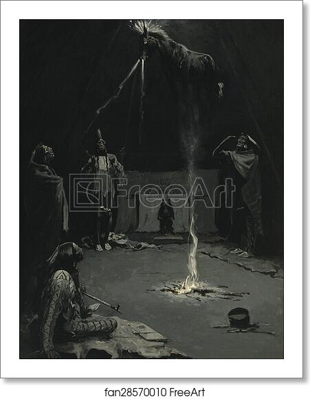 Free art print of Indian Fire God (The Going of the Medicine-Horse) by Frederic Remington Free art print of Indian Fire God (The Going of the Medicine-Horse) by Frederic Remington