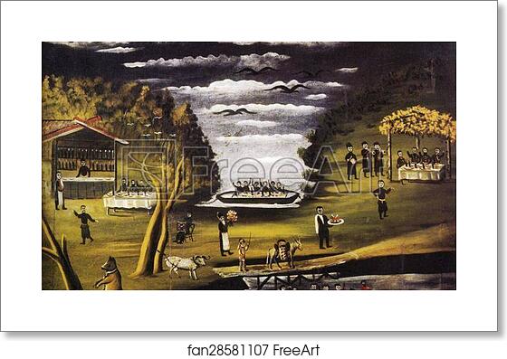 Free art print of Donkey Bridge by Niko Pirosmani Free art print of Donkey Bridge by Niko Pirosmani