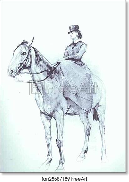 Free art print of Maria Mamontova Riding a Horse by Valentin Serov