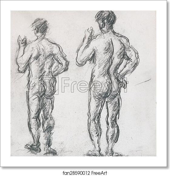 Free art print of Standing Male Bather; Puget's Atlas by Paul Cézanne Free art print of Standing Male Bather; Puget's Atlas by Paul Cézanne