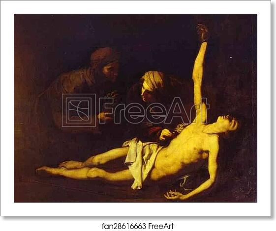 Free art print of St. Sebastian, St. Irene, and St. Lucila by Jusepe De Ribera