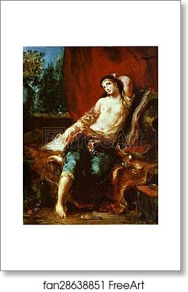 Free art print of Odalisque by Eugène Delacroix