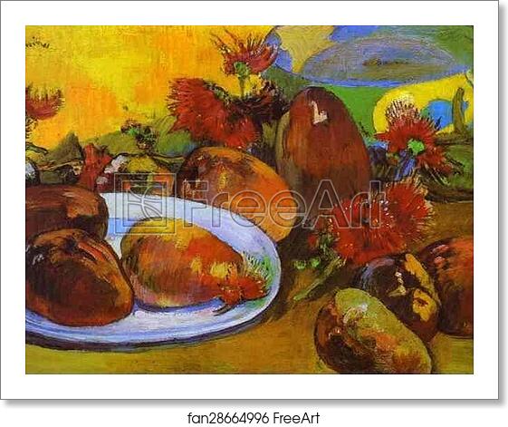 Free art print of Still Life with Mangoes by Paul Gauguin Free art print of Still Life with Mangoes by Paul Gauguin