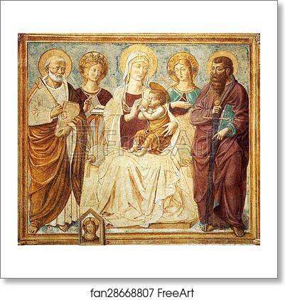 Free art print of Tabernacle of the Madonna delle Tosse: Maria lactans by Benozzo Gozzoli Free art print of Tabernacle of the Madonna delle Tosse: Maria lactans by Benozzo Gozzoli