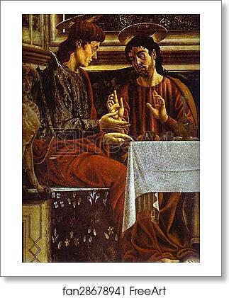 Free art print of The Last Supper. Detail by Andrea Del Castagno Free art print of The Last Supper. Detail by Andrea Del Castagno