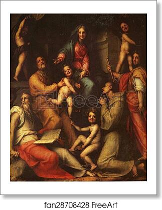 Free art print of Sacra Conversazione (Pala Pucci) by Jacopo Carrucci, Known As Pontormo