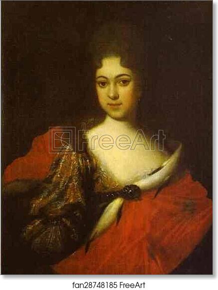 Free art print of Portrait of Tzarevna Praskovya Ivanovna by Ivan Nikitin