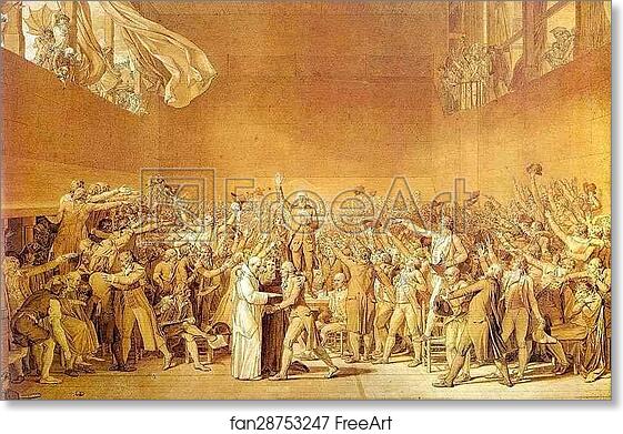 Free art print of The Oath of the Tennis Court by Jacques-Louis David ...