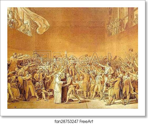 Free art print of The Oath of the Tennis Court by Jacques-Louis David Free art print of The Oath of the Tennis Court by Jacques-Louis David