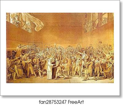 Free art print of The Oath of the Tennis Court by Jacques-Louis David