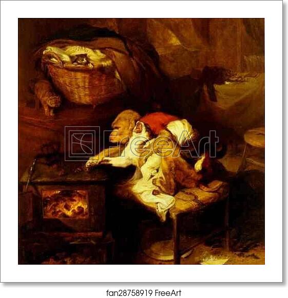 Free art print of The Cat's Paw by Sir Edwin Landseer Free art print of The Cat's Paw by Sir Edwin Landseer