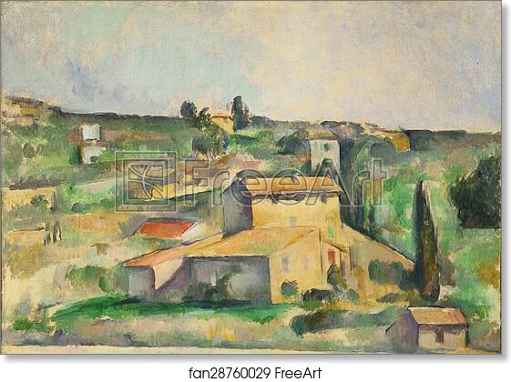Free art print of Fields at Bellevue by Paul Cézanne