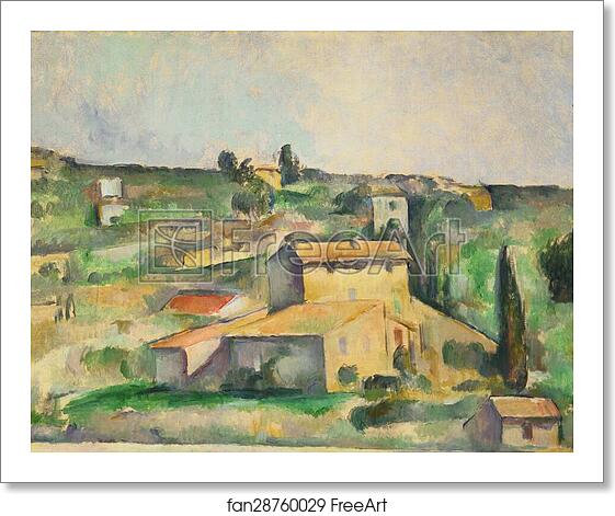 Free art print of Fields at Bellevue by Paul Cézanne Free art print of Fields at Bellevue by Paul Cézanne