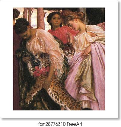 Free art print of The Syracusan Bride leading WIld Animals in Procession to the Temple of Diana. Detail by Frederick Leighton