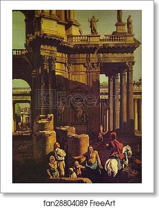 Free art print of Ruins of a Temple. Detail by Bernardo Bellotto