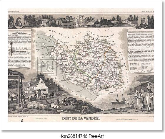 Free art print of Dept. de la Vendee. by Victor Jules Levasseur