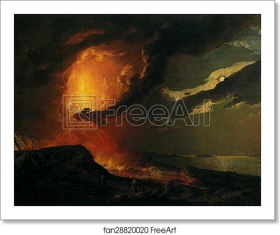 Free art print of Vesuvius in Eruption, with a View over the Islands in the Bay of Naples by Joseph Wright Of Derby Free art print of Vesuvius in Eruption, with a View over the Islands in the Bay of Naples by Joseph Wright Of Derby