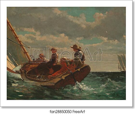 Free art print of Breezing Up (A Fair Wind) by Winslow Homer