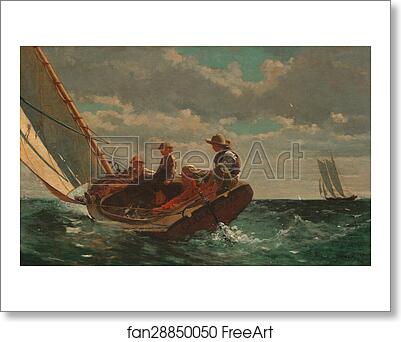Free art print of Breezing Up (A Fair Wind) by Winslow Homer Free art print of Breezing Up (A Fair Wind) by Winslow Homer
