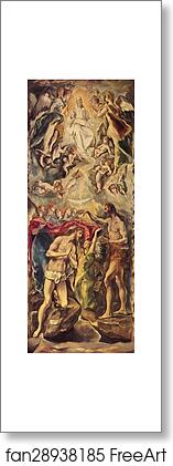 Free art print of Baptism of Christ by El Greco