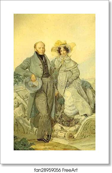 Free art print of Portrait of G. N. and V. A. Olenin by Karl Brulloff Free art print of Portrait of G. N. and V. A. Olenin by Karl Brulloff
