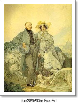 Free art print of Portrait of G. N. and V. A. Olenin by Karl Brulloff Free art print of Portrait of G. N. and V. A. Olenin by Karl Brulloff