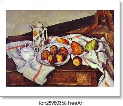Free art print of Still Life with Peaches and Pears by Paul Cézanne Free art print of Still Life with Peaches and Pears by Paul Cézanne