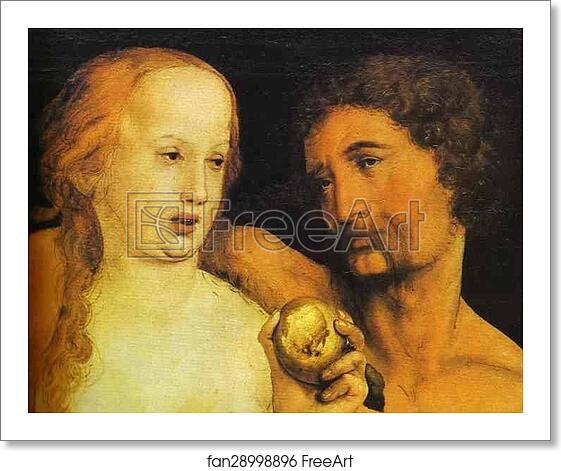 Free art print of Adam and Eve by Hans Holbein The Younger