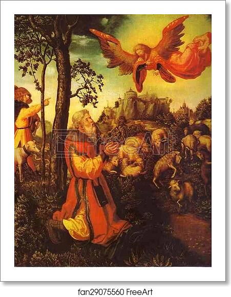 Free art print of The Appearance of an Angel before Joachim by Lucas Cranach The Elder Free art print of The Appearance of an Angel before Joachim by Lucas Cranach The Elder