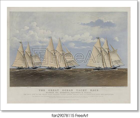 Free art print of The Great Ocean Yacht Race Between Henrietta, Fleetwing & Vesta by Currier & Ives Free art print of The Great Ocean Yacht Race Between Henrietta, Fleetwing & Vesta by Currier & Ives