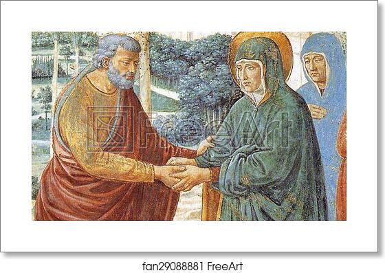 Free art print of Tabernacle of the Visitation: Meeting at the Golden Gate. Detail by Benozzo Gozzoli Free art print of Tabernacle of the Visitation: Meeting at the Golden Gate. Detail by Benozzo Gozzoli