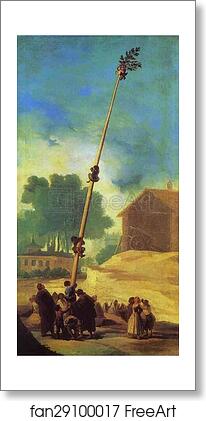 Free art print of The Greasy Pole (La Cucana) by Francisco De Goya Y Lucientes