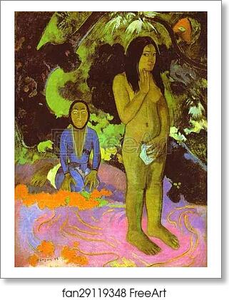 Free art print of Parau na te varua ino (Words of the devil) by Paul Gauguin Free art print of Parau na te varua ino (Words of the devil) by Paul Gauguin