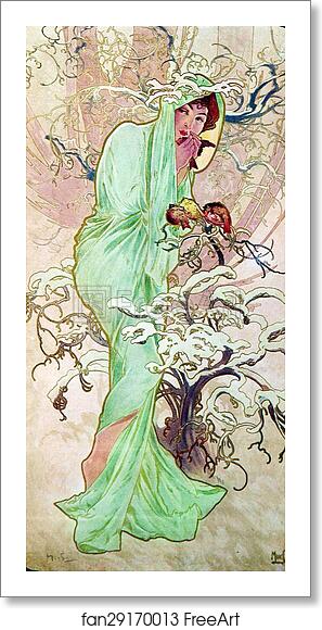 Free art print of Winter by Alphonse Mucha Free art print of Winter by Alphonse Mucha