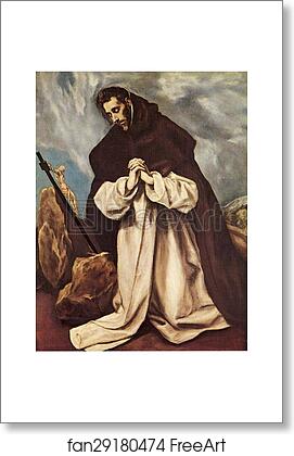 Free art print of St. Dominic in Prayer by El Greco