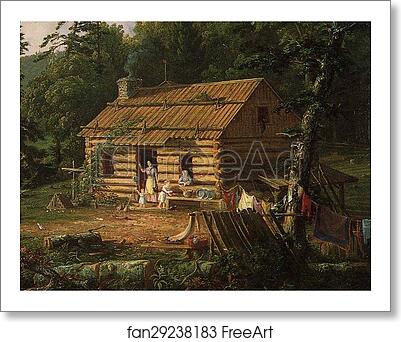 Free art print of Home in the Woods. Detail by Thomas Cole