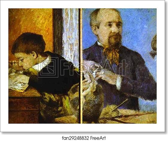 Free art print of Aube the Sculptor and His Son by Paul Gauguin Free art print of Aube the Sculptor and His Son by Paul Gauguin