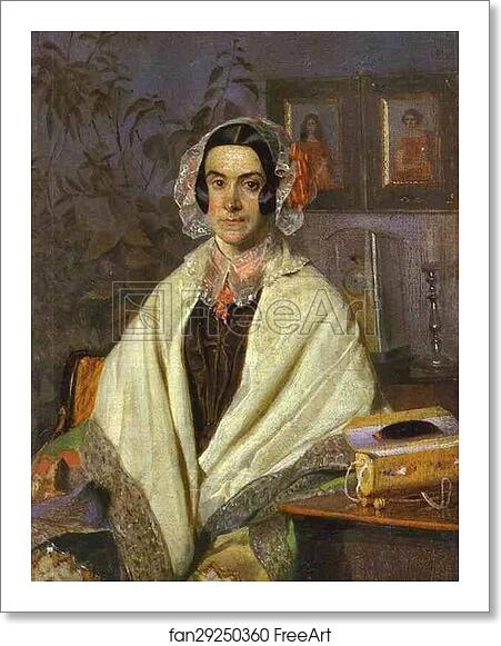 Free art print of Portrait of O. P. Zhdanovich, née Chernyshova by Pavel Fedotov