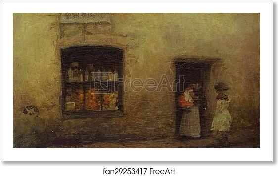 Free art print of An Orange Note: Sweet Shop by James Abbott Mcneill Whistler Free art print of An Orange Note: Sweet Shop by James Abbott Mcneill Whistler