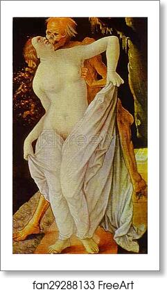 Free art print of Woman and Death by Hans Baldung, Called Grien