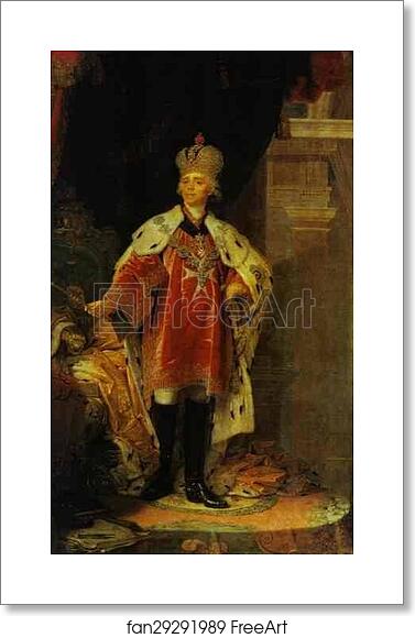 Free art print of Portrait of Paul I, Emperor of Russia by Vladimir Borovikovsky