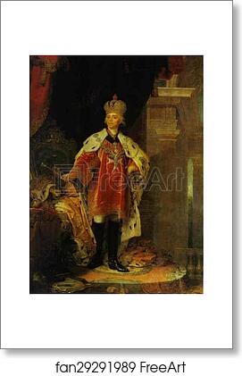 Free art print of Portrait of Paul I, Emperor of Russia by Vladimir Borovikovsky