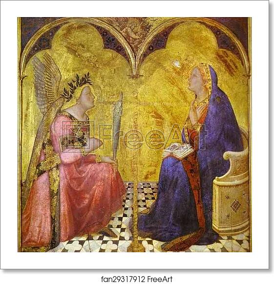 Free art print of Annunciation by Ambrogio Lorenzetti Free art print of Annunciation by Ambrogio Lorenzetti