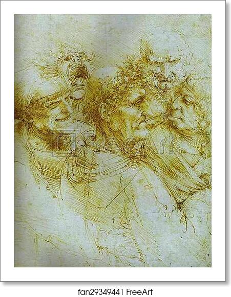 Free art print of Five Grotesque Heads by Leonardo Da Vinci Free art print of Five Grotesque Heads by Leonardo Da Vinci