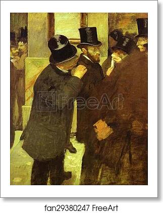 Free art print of At the Stock Exchange by Edgar Degas
