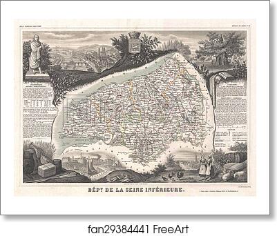 Free art print of Dept. de la Seine Inferieure. by Victor Jules Levasseur Free art print of Dept. de la Seine Inferieure. by Victor Jules Levasseur