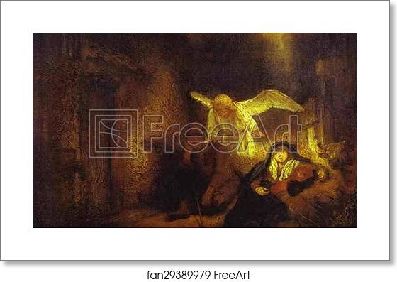 Free art print of St. Joseph's Dream by Rembrandt Harmenszoon Van Rijn